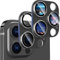 CloudValley [2 Stück Kameraschutz für iPhone 15 Pro/iPhone 15 Pro Max Kamera Schutz, Ultra-Klar Schutzfolie Kratzfest [Voller Deckungsgrad] 9H Härte HD Camera Protector, Titan Schwarz