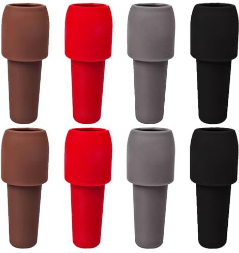8 pcs Wine Stoppers, CNYMANY Silicone Wine Corks, Reusable Beverage Bottle Sealer Replacement with Grip Top for Cork, Bottles Cover Glass Cork Wine Saver Bottle Topper to Keep The Wine Fresh