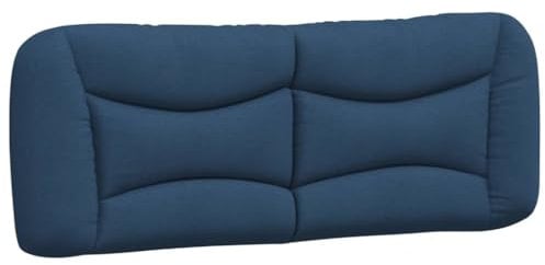 vidaXL Kopfteil Kissen, Kopfteilkissen für Schlafzimmer, Rückenkissen Bett mit Reißverschluss, Kopfpolster Bettkissen, Blau 120cm Stoff