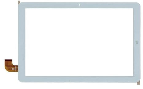 Audiosystem TOUCH SCREEN VETRO per Tablet MEDIACOM SMARTPAD IYO 10 M-SP1DY M-SP1DY4G 10.1 Bianco + Biadesivo Ricambio Digitizer (Display Non Incluso)