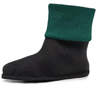 Ladeheid Kinder Gummistiefel Stiefelsocken Innenschuh Wärmende Socken für Regenstiefel LA-CA-10 LA-CA-11 (Smaragdgrün, 22/23 EU)
