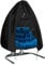 PATIO PLUS Outdoor Double Seat Hanging Chair Cover with Zipper , Heavy Duty 420D Egg Swing Chair Cover, Waterproof Windproof, 200x230cm, Black