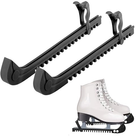 kufenschoner schlittschuhe, 1 Paar Kufenschoner für Eishockey schlittschuhe, Schoner für Schlittschuhkufen, Kufenschoner Eiskunstlauf zubehör, Verstellbarer schlittschuh für Erwachsene Kinder Schwarz