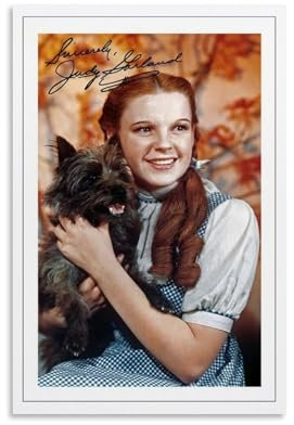 LNLEXTAR JUDY GARLAND Signed Poster Dekorative Malerei Leinwand Wandkunst Wohnzimmer Poster Schlafzimmer Malerei,Wandkunst Bilddruck Moderne Familienzimmer Dekor 20x30inch(50x75cm)
