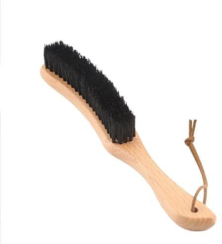 Bustlwor Kleiderbürste, Wildschweinborsten Fusselbürste, Fusselbürste Holz Wildschweinborsten, Geeignet für Mäntel Männer Anzüge Schuhe Jacken(Reine Borste mit Holzgriff)