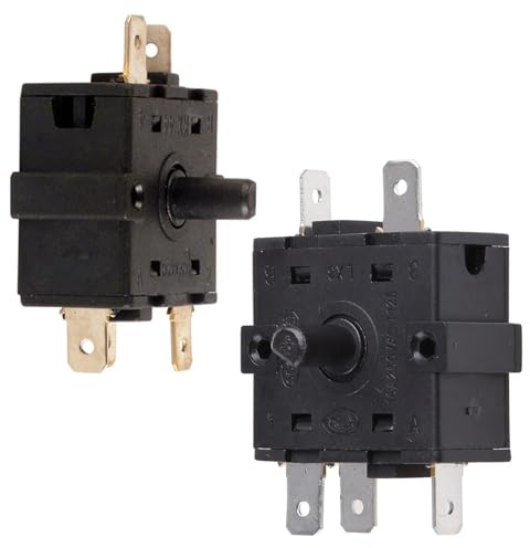 LEIDJGUN Elektrische Raumheizung Position 3 Pin 5Pin Drehschalter Wahlschalter 250V 16A Elektrische Heizung Band Schalter Heizung Teile