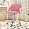 BELIWIN Swivel Office Chair,Height Adjustable Ergonomic Desk Chair for Kids/Adults,Vanity Chairs Lumbar Support & C-Armrests,Make Up Chairs for Bedroom/Office/Home Furniture (Pink)