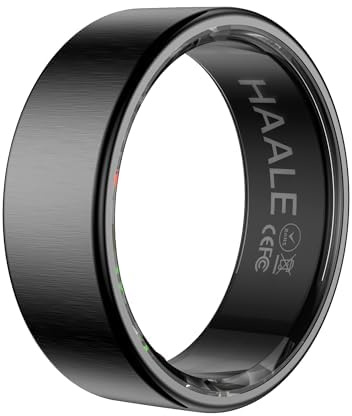 HAALE Smart Ring Fitnesstracker Edelstahl Damen Herren | Bluetooth 5.0 zu Android und iOS; IP68 wasserdicht; überwacht Schlaf, Stress, Zyklus; inklusive kostenloser HAALE App
