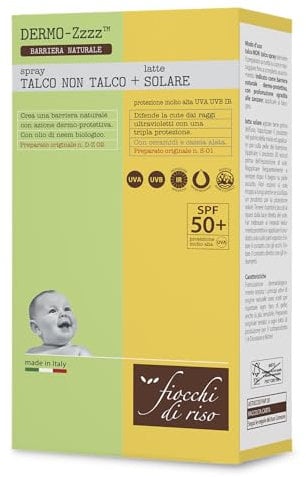 Fiocchi di Riso - Cofanetto Talco NON Talco Spray e Latte Solare 50+ - IDEA REGALO