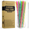 Greenland Lot de 50 pailles réutilisables en spirale, multicolores, avec brosse, 21 cm de long, 6 mm de large, parfaites pour les cocktails, le lait, le jus, le thé