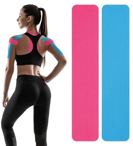 flintronic 30Pcs Bande de Kinésiologie de Sport, 5cmx25cm Strap Sport élastique, Imperméable Strap Bande Kinesiologie pour Soulager la Douleur pour les Muscles, Kinesio Tape pour Genoux épaules Coudes