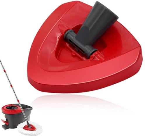 Base Rotante di Ricambio per mocio, 1articolo, Base per mocio o Cedro, Adattabile a Vileda/O-Cedar Easywring, Facile da strizzare, Accessori Base Triangolare per mocio, rosso