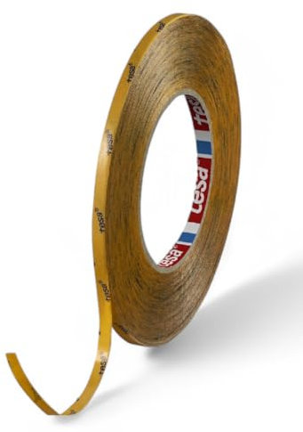 Dpm tapes - Nastro biadesivo Tesa 51966 in PET: Forte adesione, tenuta su Superfici Difficili. Spessore 0,2 mm, resistente fino a 130 °C, con resistenza UV - (6 mm x 50 m)