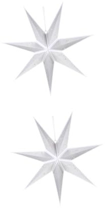 Homoyoyo 2 Stück Papierstern Lampenschirm Dekorationen hohl für hängend deckenlampe abdeckung deckenleuchte abdeckung Lampenabdeckungsornament Lichtabdeckung aus dekorativem Papier Silver