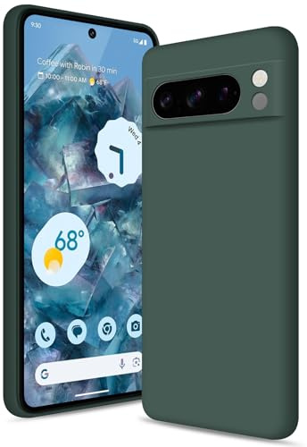 Btstring Case for Google Pixel 8 Pro, green | Soft Silicone, Upgraded Camera Protection, Shockproof Slim, Anti-Scratch Microfiber Lining