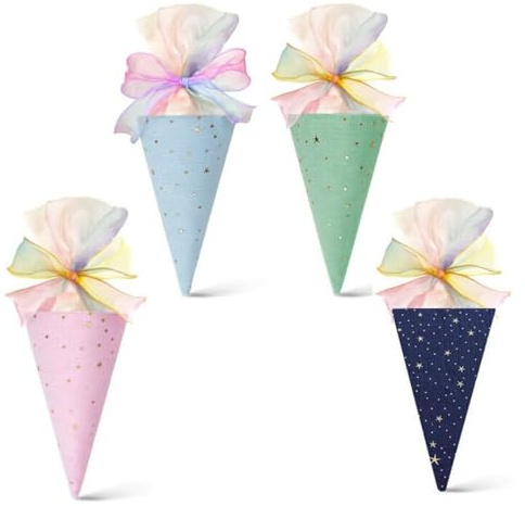 Graceever Schultüten Jungen Zuckertüte Mädchen Klein Zuckertüten Schultüte Baumwolle Kleine Schultüte Regenbogen Bastelset Geschwisterkind Teenager Einschulung Schultüte
