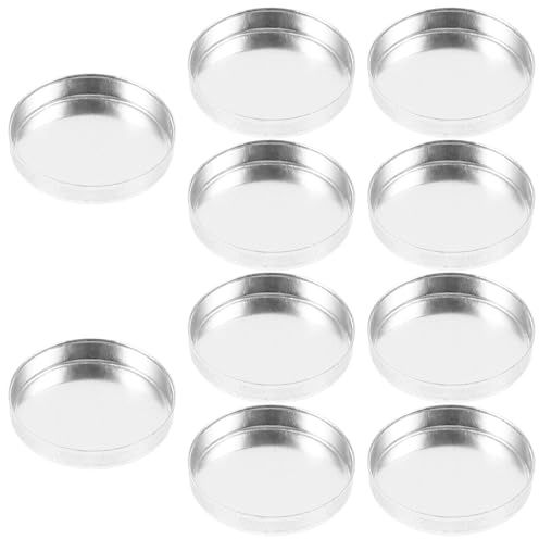 OSOLADY 10 pièces Lot de Petits Pots à Fards à Paupières Aluminium Plateau de Maquillage Réutilisable Rangement Pratique et Portable pour Ombres à Paupières DIY