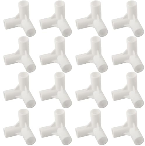 16 pièces outils de montage de tuyaux 3 voies 16mm 90 degrés raccords tuyaux en plastique robustes connexions tente, raccords