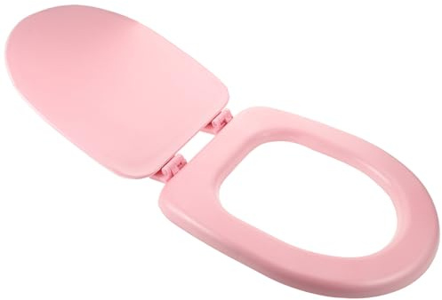 PRETYZOOM Abattant de Toilette Rembourré en Mousse Douce Rose Fermeture Lente, Forme en U, Confortable et Adapté pour Usage Domestique ou Hôtel