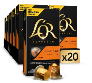 L'OR Espresso Cápsulas de Café Delizioso | Intensidad 5 | 200 Cápsulas Compatibles Nespresso (R)* - Amazon Exclusive