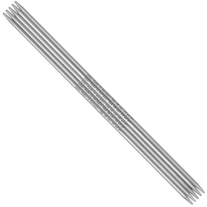 Addi Strumpfstricknadeln 5-Stücke, 40 cm Länge x 4.50 mm Stärke, Perlgrau