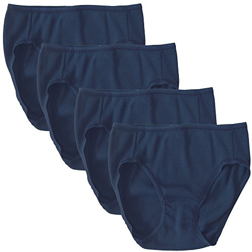 HERMKO 2130 4er Pack Mädchen Slip aus 100% Bio-Baumwolle, Farbe:Marine, Größe:92