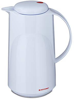 ROTPUNKT Isolierkanne 300 Marla 1,0 l | Zweifunktions-Drehverschluss | BPA Frei- gesundes Trinken | Made in Germany | Warm + Kalthaltung | Glaseinsatz | Polar