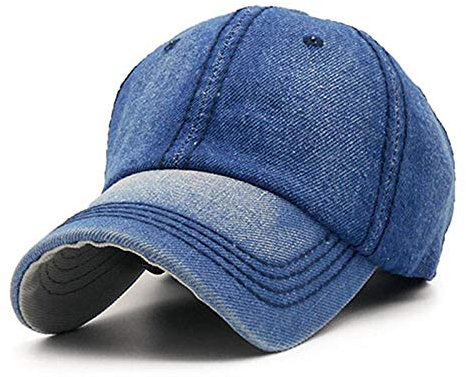 Herren Kappe Cap Gewaschene Leere Vintage Männer Denim Baseball Cap Einfarbig Lässig Jeans Hut Für Frauen Freizeit Papa Hüte 56Cmto62Cm C1