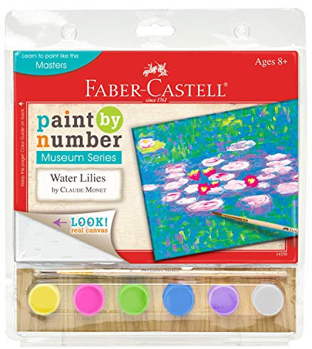 Faber-Castell Museum Series Paint by Numbers - Claude Monet Water Lilies - Number Painting for Kids and Adult Beginners