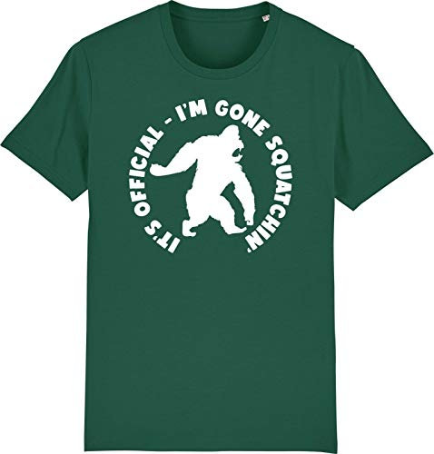 Corporate Togs Gone Squatchin' Finding Sasquatch Bigfoot Yeti T-Shirt, Small, Bottle Green