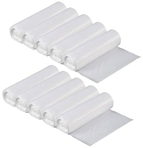 200 bolsas de basura de gran capacidad 130 L – Enlace de cierre, ultrarresistente, antifugas, transparentes – 10 rollos de 20 bolsas