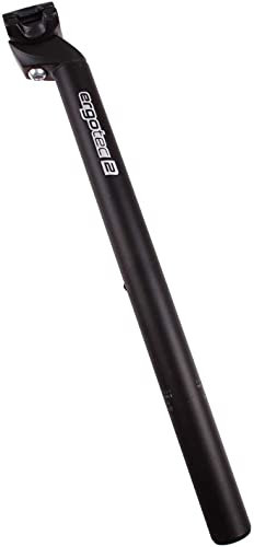 P4B | Sattelstütze 31,6 mm x 350 mm - Alu Patentsattelstütze in Schwarz Glanz - Ungefedert | Safety Level 2 = bis zu 100 Kg Fahrergewicht