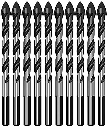 GOONSDS Perceuse pour Carrelage, Béton, Brique, Verre, Plastique Et Bois 10Pcs,Diameter 6mm