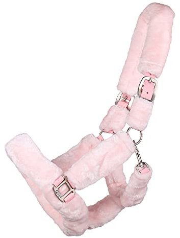 ARBO-INOX® Halfter mit Kunstfell Kuschelhalfter (Pony, rosa)