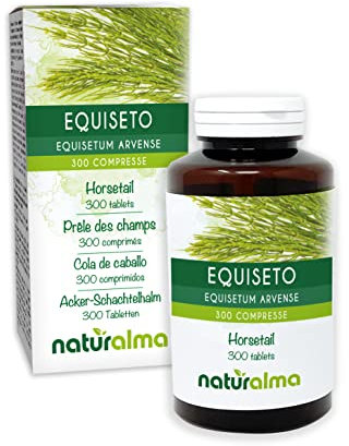 Prêle des champs ou Queue de cheval (Equisetum arvense) herbe Naturalma - 150 g - 300 comprimés - Complément alimentaire - Naturel et Végétalien