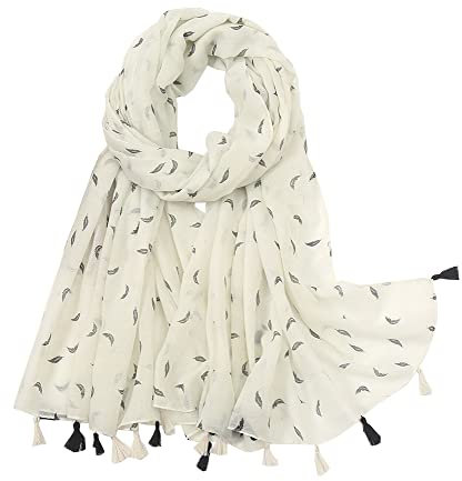 MAIRY Schals &Tücher für Damen Tuch im Flower Muster Design Hochwertiger Schal für Damen Mädchen luftiges Halstuch weiche elegante Stola Frühling Sommer Herbst Winter DE175