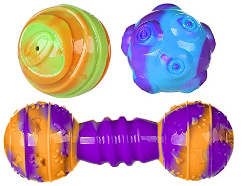 Ministry of Pet MOP Mixed Bag 4pcs Mixed Colour TPR Dog Toys