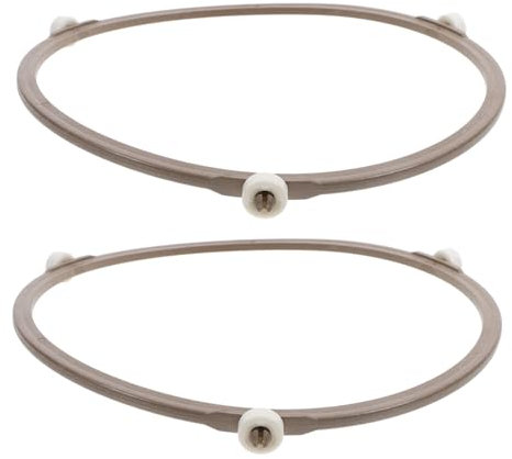 HONMEET 2 Confezioni di Anelli Girevoli per Microonde Supporti per Teglie da Forno Rotonde Rulli Rotanti Bianchi Speciali per Forniture per Microonde
