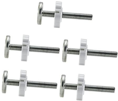 Kisangel Babygitter Schrauben Spindelstange 5 Stück Metall mit Kunststoffenden für Druckgitter Treppengitter Montage ohne Bohren Wand und Treppenschutz Ersatzteile für Babygitter Verlängerung