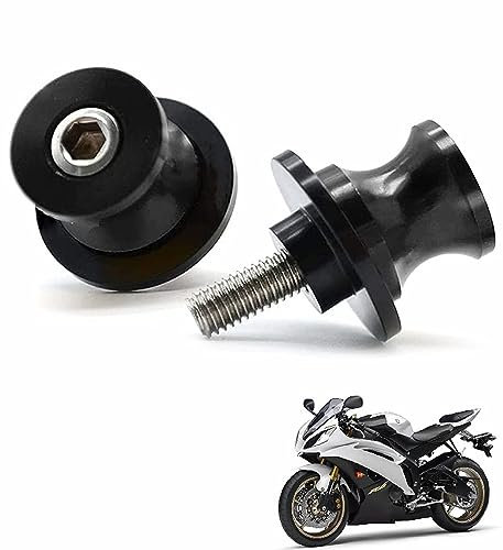 Schwingenschutz Montageständer M8,2 Stücke Montageständer Racingadapter Bobbins,Schwinge Ständer Schraube für Motorräder,Schwenkarmspule,Aluminium Bobbins Ständeraufnahme für Mortorrad(Schwarz)