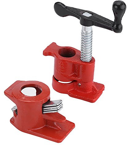 3/4-Zoll-Holzklebe-Rohrklemmen-Set, Schnellspann-Holzbearbeitungs-Stangenklemmen-Set, Robuste Gusseisen-Werkbank-Rohrklemme Für Die Holzbearbeitung