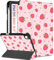 Wazzasoft Custodia per iPad A16 2025 - Custodia per iPad di 10a generazione Carina Donne Ragazze Bambini Girly Kawaii Design Fragola Portapenne Auto Sleep/Wake Tablet Cover per Apple 11/10 10.9