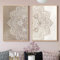 VTRXEG Mandala Bilder Beige Poster & Kunstdrucke Wandbilder Wohnzimmer Modern Dekoration Ungerahmt (A, 2x70x100cm, Ungerahmt)
