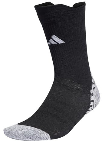 adidas Unisex Football GRIP Knitted Crew Performance Socks Light, Black/White, 8.5-10