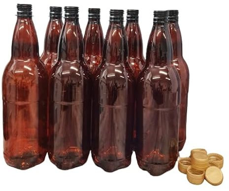DIAH DO IT AT HOME PET Bottle 1L with a Screw Cap 24 x for Beer Storage Making Home Brew