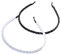 scicent Haarreifen Damen Abschmink Haarband 2 Stück Bling Strass Stirnbänder Schwarz und Weiß Kristall Haarreif Edelstein Vintage Dünn Haarreifen Party Abschlussball Haarschmuck für Mädchen - 19612