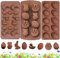 Seasboes Ostern Silikon Schokoladenformen, Ostern Thema Silikonform, Schokoladenform Osterhase Ostereier, Keksausstecher Kinder, Korbformen Formen, Backformen für DIY Schokolade, Süßigkeiten, Gelee