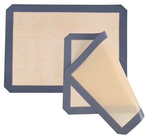 Silicone Baking Mat 30 x 40 Reusable Non-Stick Baking Mat Silicone Oven Baking Mats for Bread, Cookies, Pastries, Dough Rolling Pack of 2