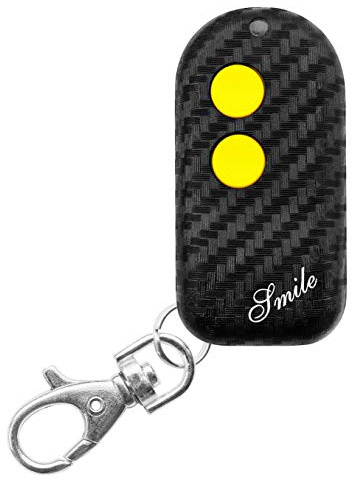 Smile C Rolling code + Codice fisso 433Mhz, Mini telecomando universale apricancello autoapprendente programmabile, 2 pulsanti compatibile con Nice FAac Beninca Bft