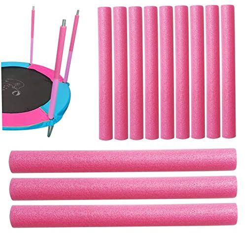 Peosaard Trampolinschaumpol Deckungen 15,75 Zoll Trampolin -Stangen Schaumhäute Schutz für Garten -Trampolin -Stangen Schaumstoff 12 pcs Rot, Trampolinschaumschaumhülsen